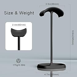 Headphone Stand, Curved Headset Stand with Storage