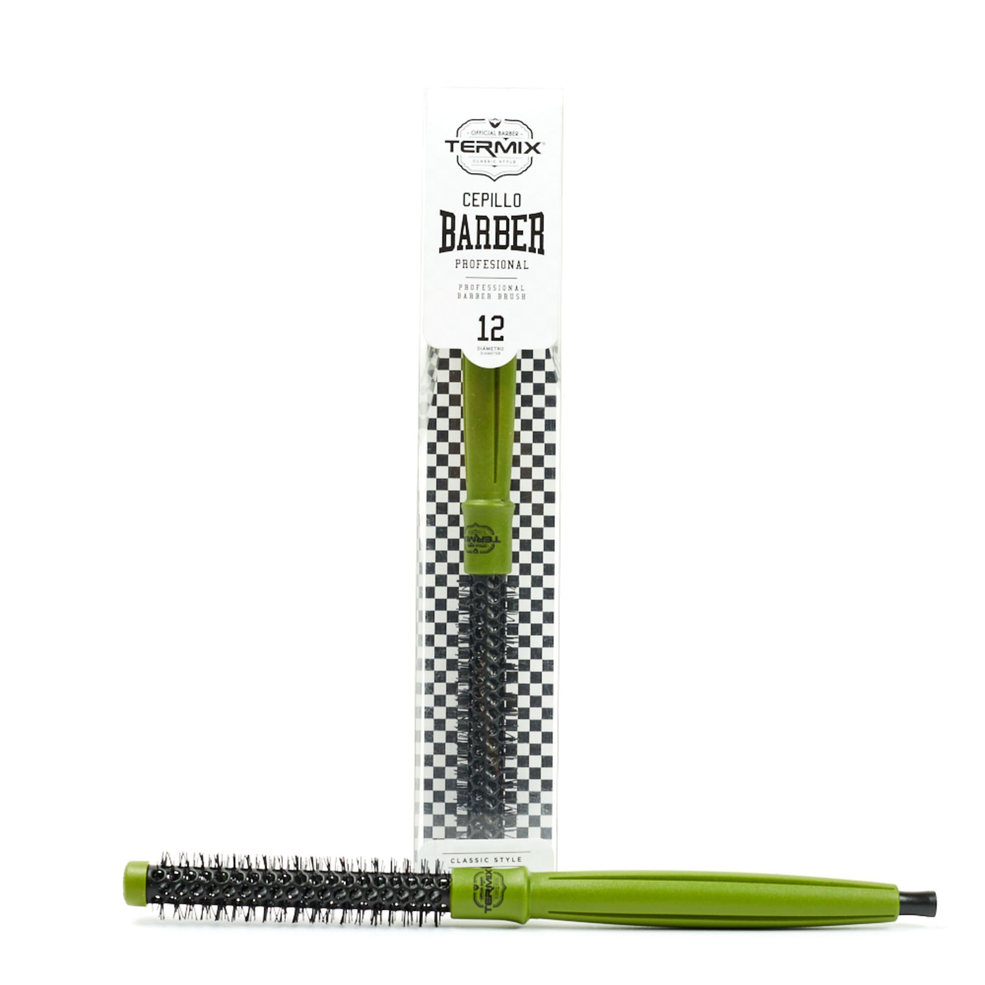 Termix Professional Round Hairdressing Brush Ø12 for All Hair Types of Men, Ceramic and Ion Technology, Style and Volume, Professional Hair Care for Hairdressers