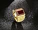 VNOX Stainless Steel Square Red Rhinestone Solitaire Ring for Men Wedding Band Engagement Size 10