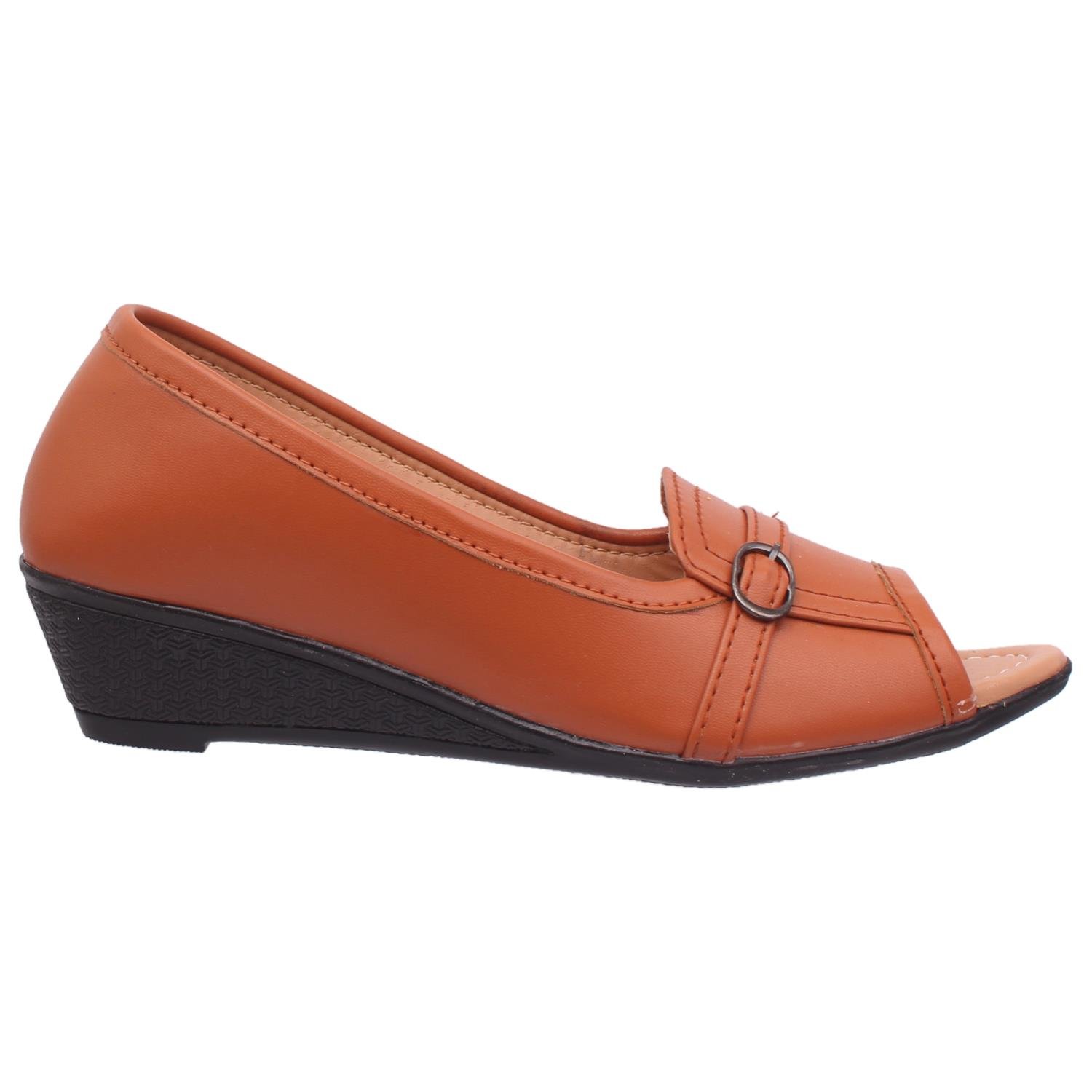 footshez women's tan elegant fashionable platform formal bellies shoes