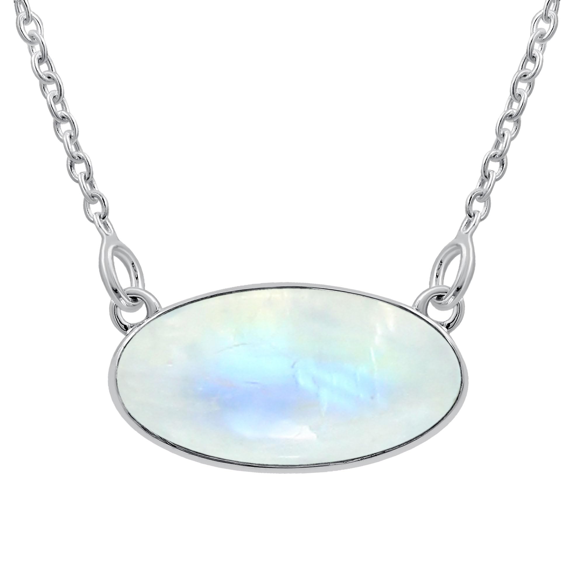 TISHAVI 4.41Cts Natural Moonstone Necklace For