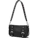 LACOMILA Y2K Purse Small Shoulder Bag for Women Punk Style Studded Handbag