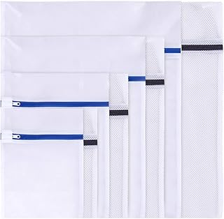 8 Stück Wäschenetz, Wäschesack Wäschetasche Set Waschbeutel für empfindliches, Bluse, Strumpfwaren, BH, Unterwäsche, Socken (feinmaschig & grobmaschig) mit Reißverschluss (8 set)