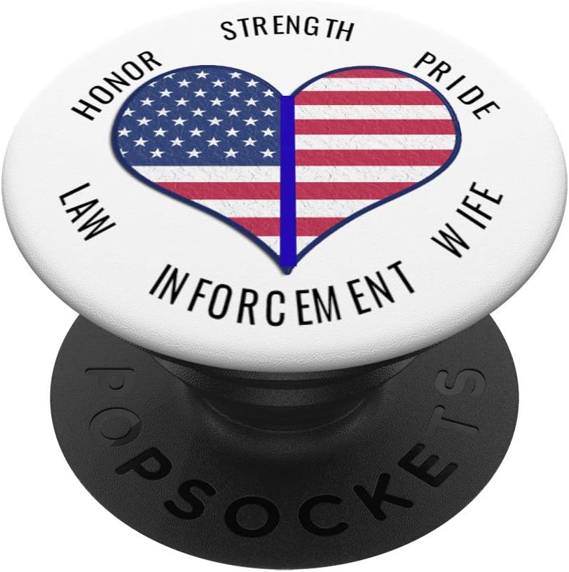 Amazon.com: Ufficiale di polizia della moglie delle forze dell'ordine Bandiera americana USA