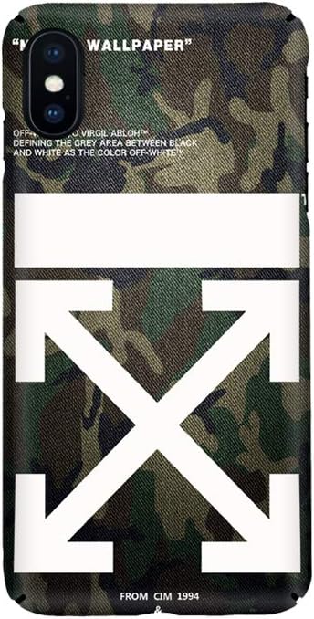Amazon オフホワイト C O Virgil Abloh 迷彩 矢印 ロゴ 携帯電話ケース Apple Iphone 7 Iphone 8世代用 ブラック カラー ケース カバー 通販