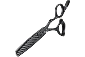 ULG Texturizing Shears – Professional Stainless Steel, Ergonomic Offset Handles, Teflon Coated, Deer Tooth Blades for Precise Thinning and Layering, Ideal for Stylists and Barbers