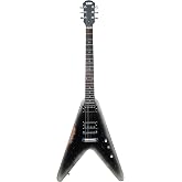 KGD Relic V Electric Guitar,Mahogany Body and Neck,Rosewood Fingerboard,Bone Nut,6-String Relic Heavy Metal Guitar,Professional/Electric Guitars for Adults