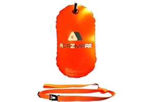 ACAZMPAR Swim Buoy for Open Water, Swim Bubble for Safe Swim Training, Swimming Triathletes, Kayakers and Snorkelers, Highly Visible Buoy Float