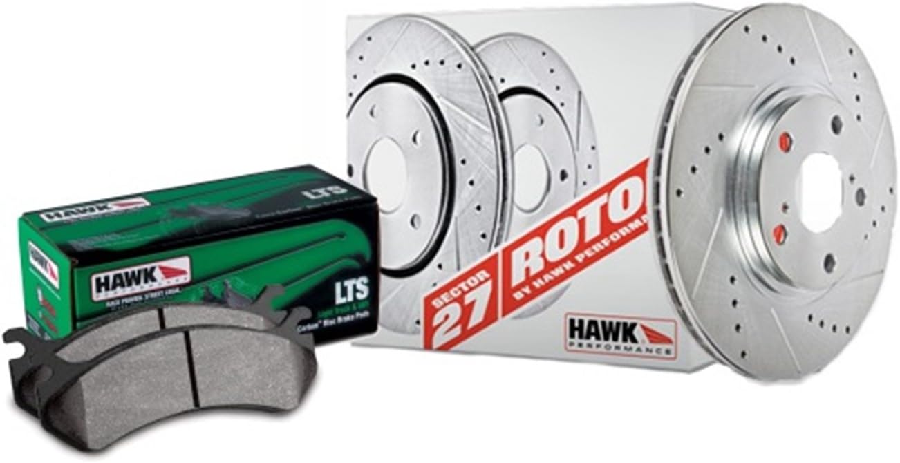 Hawk Performance HK4952.567Y Brake Rotor with LTS Pad Kit, Rotors