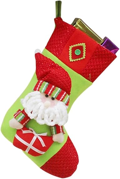 Disegni Di Natale 3d.Yilianda Grande Calza Di Natale Con Decorazione 3d Fatta A Mano In Non Tessuta Disegni Calza Pupazzo Di Neve Renna Babbo Natale Ornamento Natalizio Da Appendere Amazon It Abbigliamento