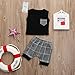 Dinlong Infant Baby Boys Summer Casual Clothes Set Plaid Pocket Vest Tops +Shorts (0~3 Month, Black)