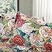 Vaulia Lightweight Microfiber Duvet Cover Sets, Vintage Floral Pattern Design - Queen Size