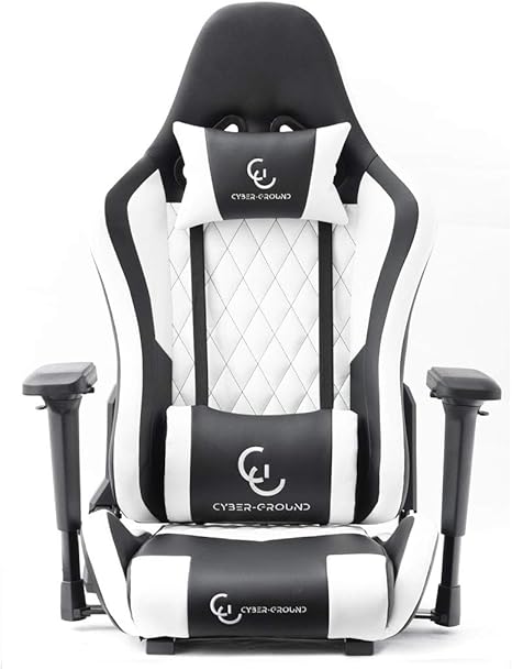 Amazon Cyber Ground ゲーミング座椅子 4dアームレスト ハイバック バケットシート 最大155 リクライニング レバー式 タンスのゲン ホワイト 02 座椅子 オンライン通販