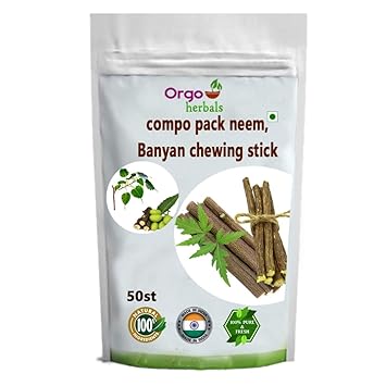 Buy Orgoherbals Home Treatment Compo Pack Neem And Banyan Chewing Sticks 50 50 Sticks Online At Low Prices In India Amazon In
