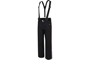 Dare 2b Kid's Motive Ski Pants Winter Snow Gaiters Unisex Breathable Waterproof Insulated Shell Outerlayer - Black, 9-10 yr