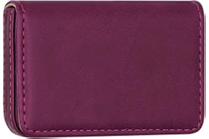AI-DEE RFID Blocking Wallet - Minimalist Leather Business Credit Card Holder (PW-Wine Red)