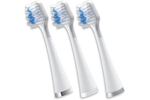 Waterpik Triple Sonic Tooth Brush Heads Replacement, Complete Care, STRB-3WW, 3 Count (Pack of 1), White