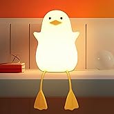 Okayera Cute Duck Lamp, Animal Nursery Silicone Night Light with Portable USB Rechargeable Timer Dimmable, Perfect for Home Bedroom Living Room, Holiday Birthday Xmas Easter Decor Gifts to Kids Baby