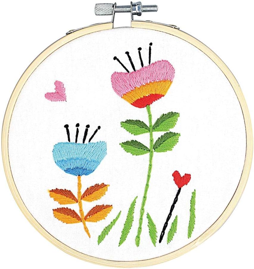 Natural Bamboo Cross Stitch Tool Kit Embroidery Starter Kit DIY Embroidery Process Sewing Enjoy Embroidery Set Give Your Friend's Precious Gift