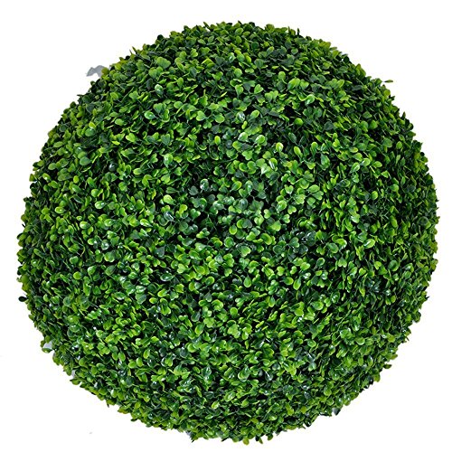 e-Joy 19" inch Artificial Boxwood Topiary Ball,Decorative Artificial Milan Boxwood Ball, Suitable for Both Outdoor or Indoor, garden, Home Décor, Weddings and other Special Events(1 piece)
