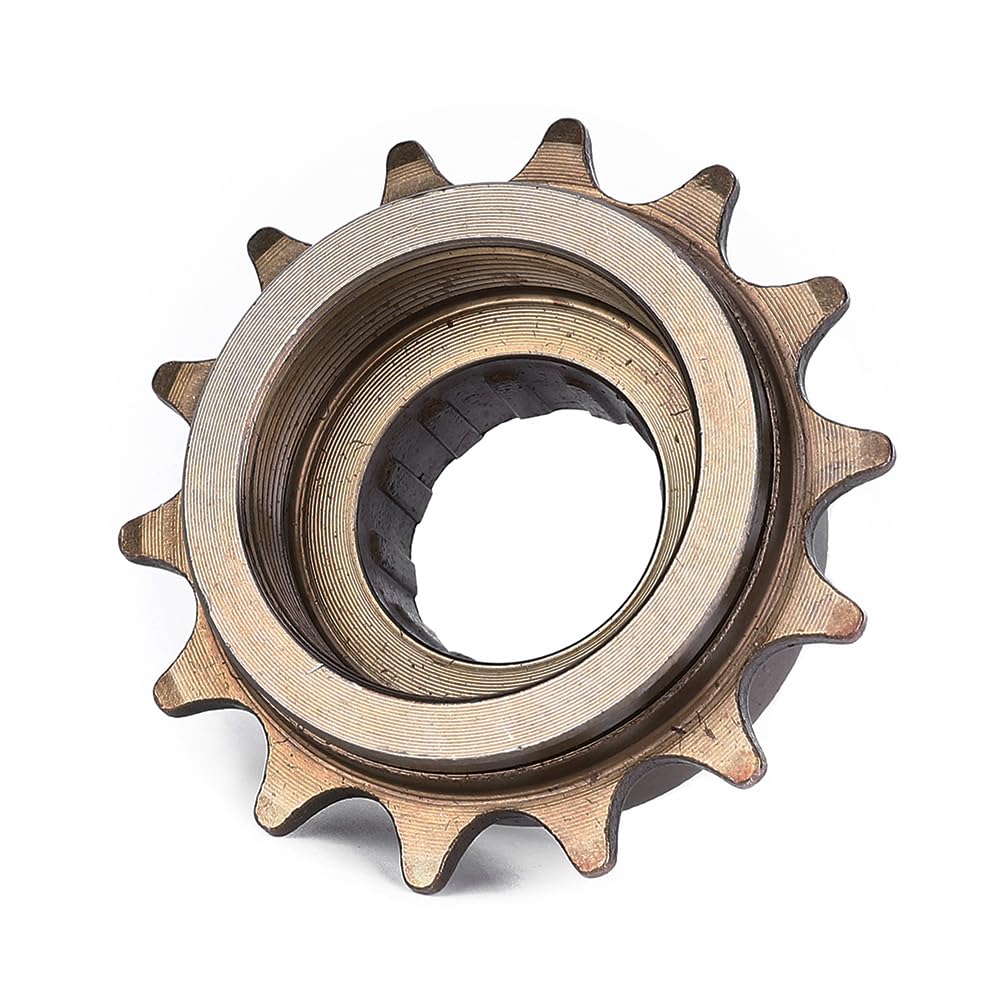 Joyzan Single Speed Flywheel, 14 Teeth Threaded Flywheel Mountain Bike bmx Single Speed Sprocket Gear Bicycle Bronze Cycling Cassette Freehub Replacement Accessory for 14T Bicycles Scooters