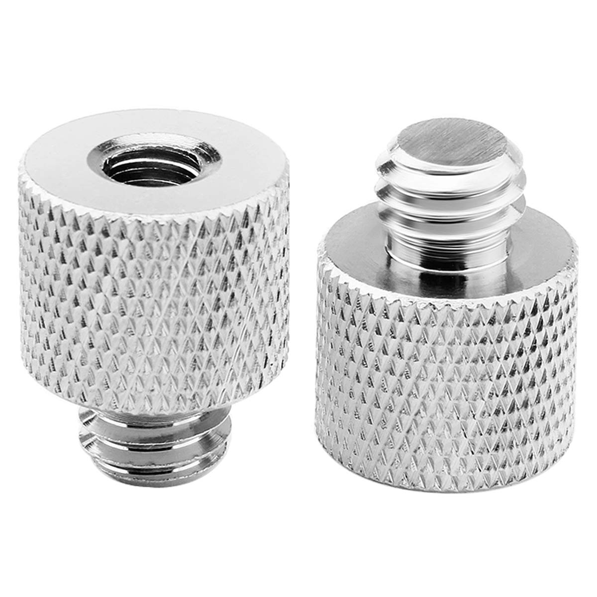 JOMLEY 1/4 to 3/8 Adapter,1/4"-20 Female to 3/8"-16 Male Screw Thread Adapter for Camera Monitor - 2 Pack