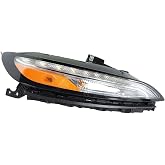 WFLNHB Passenger Headlight Replacement for 2014-2018 Day Running Light | Halogen Model, Clear Lens, w/o Bulbs