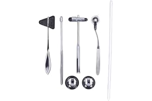 ZAICOLER 5PCS Neurological Set, Stainless Steel Multifunctional Portable with Ergonomic Handle, for Nervous System Exam and B