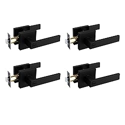 NEWBANG Solid Door Lever Handle Matte Black Finish