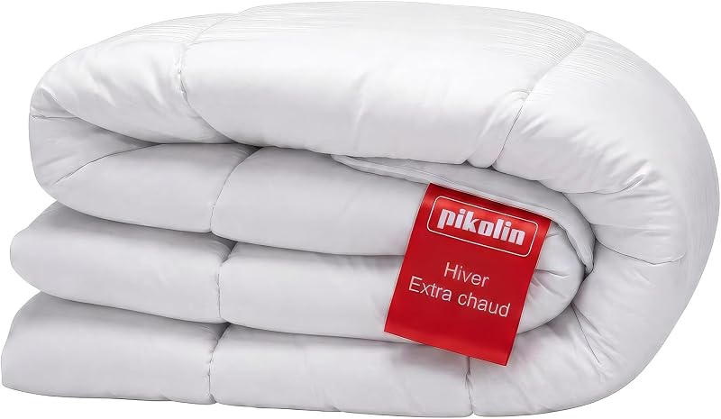 Couette 260 x 240 cm - 400 g Chaude en Fibre Ecolofil pour Lit 2 Personnes - Certifié Oeko-Tex - Couette Hypoallergénique, Douce et Respirante
