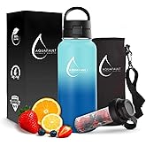 Aquafault 32oz Stainless Steel Fruit Infuser Water Bottle – BPA-Free, Leak-Proof, Easy to Clean, Reusable Sports Bottle for Gym, Travel & Outdoor Use (Ocean Blue)