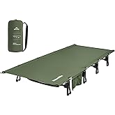 Naturehike Extra Wide GreenWild Camping Cot, Folding Lightweight Camp Cot Bed, Portable Sleeping Bed for Backpacking Travel Beach Home