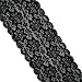 Trimscraft 3 Yards Stretch Lace Trims Elastic Fabric for Garment and DIY Craft Supply (Black)