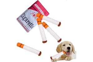 TOZLU Interactive Cigarettes Dog Toy, Dog Teething Toys,Funny Dog Toy,Squeaky Cigar Toys,Fun Novelty Dog Toy,Imitate Cigar Chew Toys Interactive Giggles Dog Toys for Puppies Small Medium Dogs