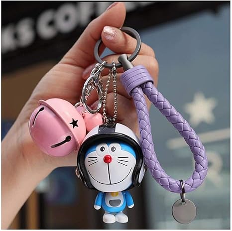 Amazon Co Jp 子供と大人のための漫画キーチェーンチャーム ドラえもんキーリングかわいいキーチェーン車のキーチェーン 適しました Color Pink Bell Cat 2 ホーム キッチン