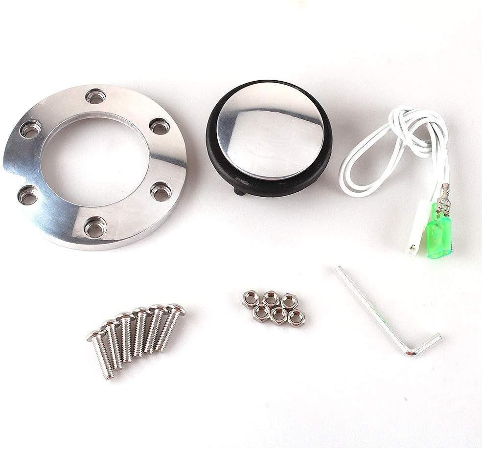 AZB 380mm 15" Inch Grant Classic Nostalgia Style Wood Grain Steering Wheel Slotted 3 Spoke Steering Wheel Riveted Light Wood Grip (Horn button and bolt kit set)