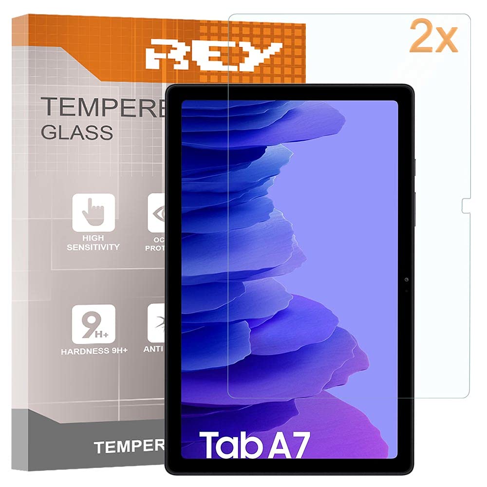REY Screen Protector for SAMSUNG GALAXY TAB A7 2020 WIFI - 4G 10,4", Tempered Glass Film, Premium quality, Perfect protection for scratches, breaks, moisture, [Pack 2x]