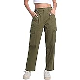 Tronjori Womens Cargo Pants High Waisted Casual Utility Trousers Stretch Straight Leg Streetwear Y2K