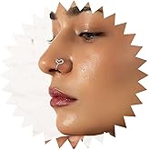 Yheakne Boho Crystal Heart Nose Ring Gold CZ Cuff Septum U Shaped Clip On Stud Hoop Piercing Jewelry for Women