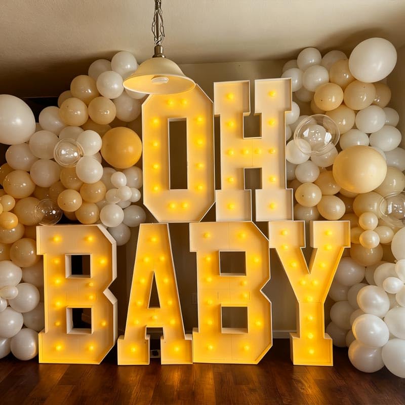 Photo 1 of ?OH Baby? Letter 3FT/4FT, neon, Suitable for Birthday Parties, Baptism Day Commemorative Events, engagements, Wedding Parties, proposals, Event Decoration (3FT-OH Baby)