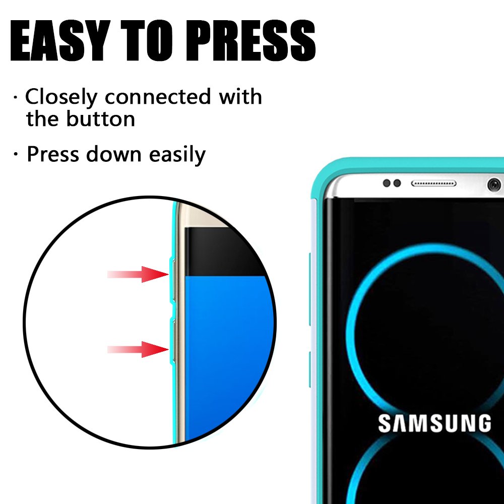 S8 Case, MagicSky [Shock Absorption] Studded Rhinestone Bling Hybrid Dual Layer Armor Defender Protective Case Cover For Samsung Galaxy S8(Flower2)