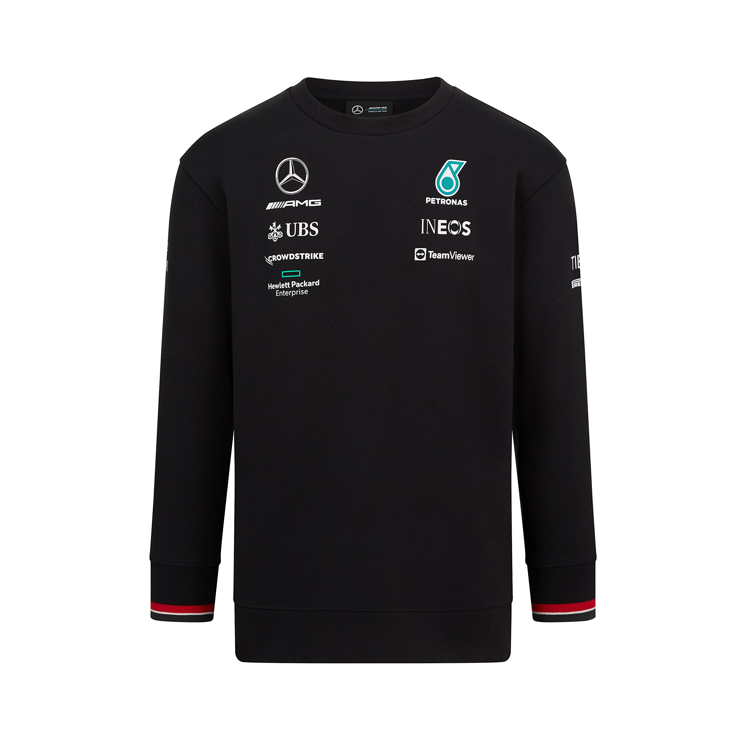 Mercedes AMG Petronas Formula One Team - Official Formula 1 Merchandise - 2022 Team Sweatshirt - Black - XS