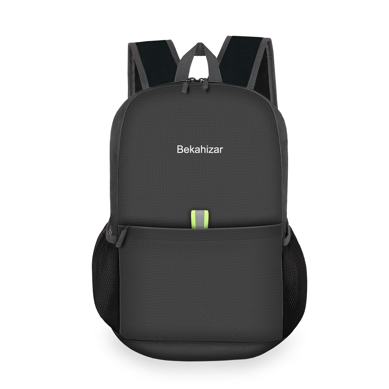 Bekahizar Small Rucksack 15L Packable Backpack Hiking Daypack Foldable Day Bag For Men Women Teens Travel Camping City Walking Mountaineering Climbing (Black)