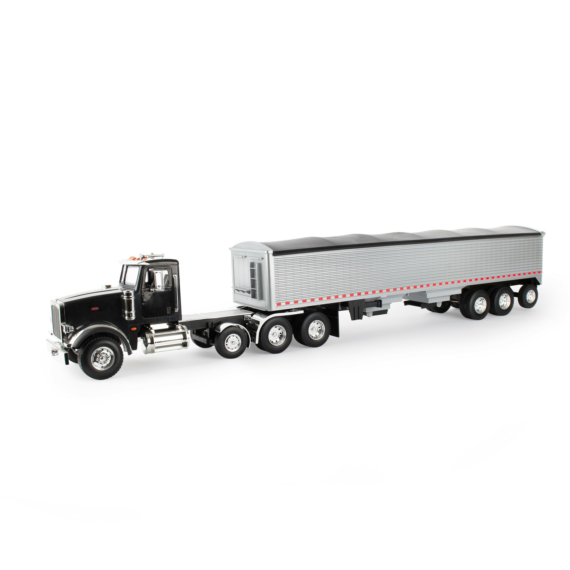 Photo 1 of ***FRONT OF TRUCK & FRONT TIRES ARE DAMAGED***Big Farm Peterbilt Model 367 Semi Truck Toy - 1:16 Scale - Includes Grain Trailer - Construction Toys - Die-Cast Metal and Plastic Material - Kids Toys Ages 3 Years and Up***FRONT OF TRUCK & FRONT TIRES ARE DA