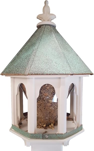 Amazon Com Nc Birdguy Wild Bird Feeder Solid Cellular Pvc Patina