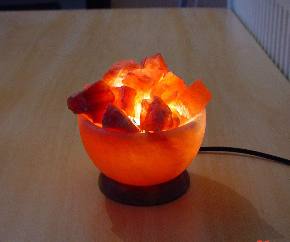 Salt Lamp Fire Bowl Medium H 18cm W 15cm Himalayan Chunks Salt Crystal