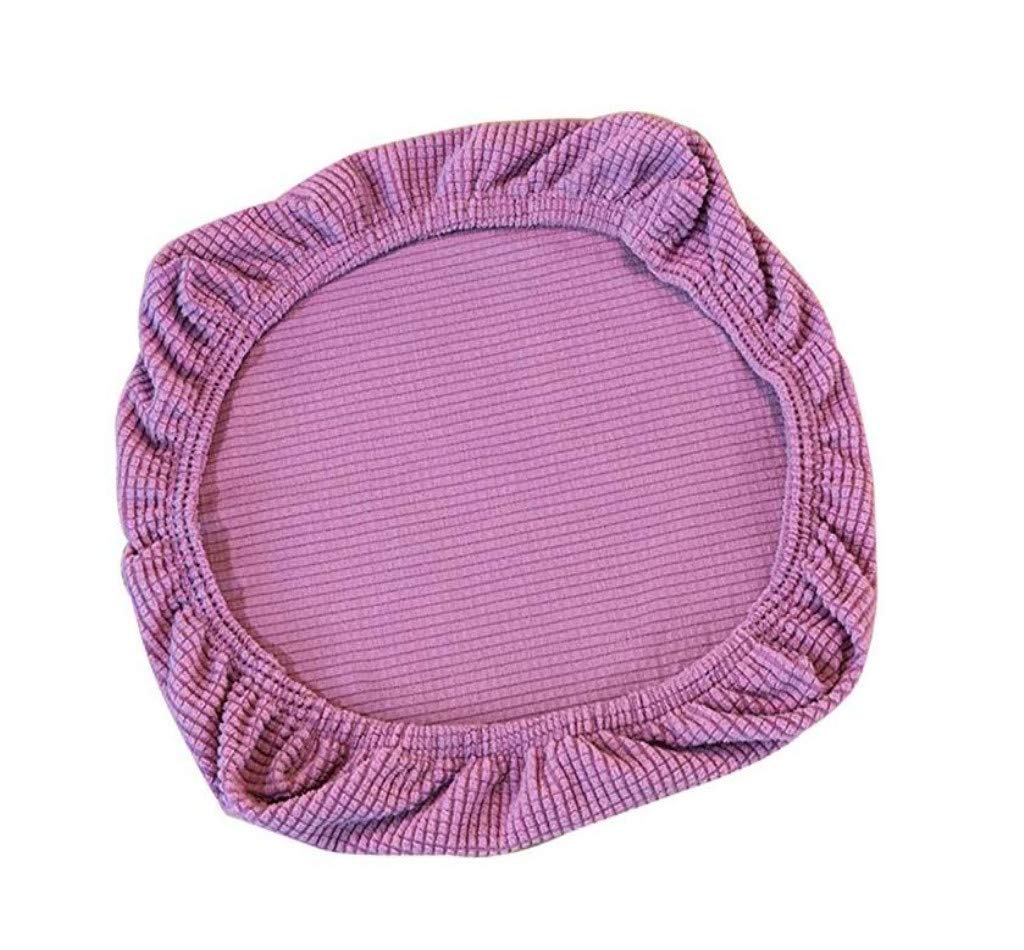 Elastic Stretch Chair Seat Cover Round Spandex Chair Covers Covers Removable Washable fit for Office Chairs,Dining Room Chairs,Bar Stools (Purple)