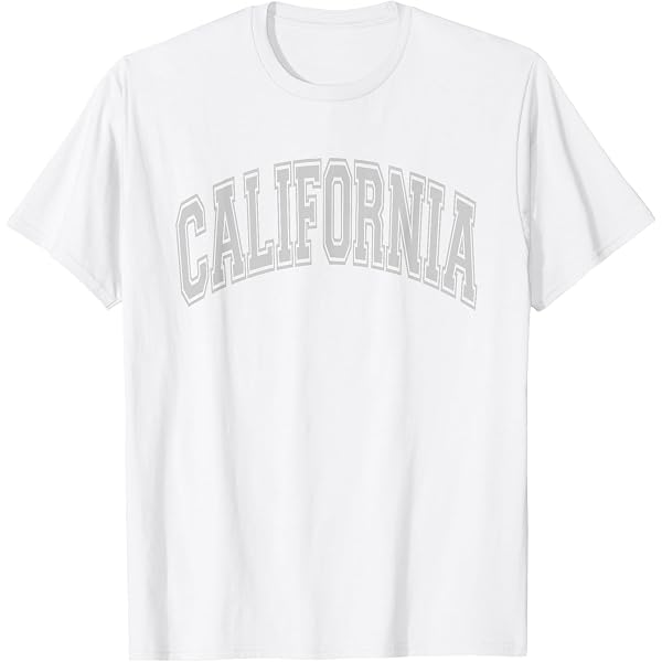 Amazon.com: California Arched Style Text White with Light Blue