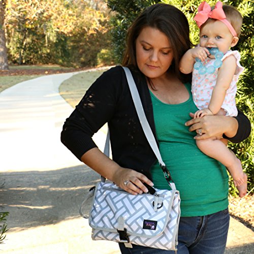 image for Portable Boutique Baby diaper changing pad folds into travel clutch, e