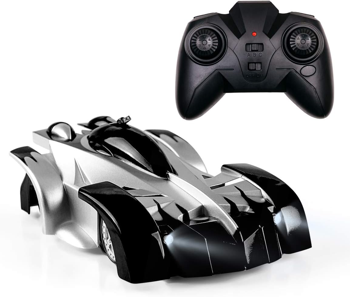 Highttoy Remote Control Car for Kids,Wall Racing RC Car for Boys Girls Dual Mode 360° Rotation Wall Stunt Car Radio Control Spiderman Toys for Boys Ages 4-14 Birthday Gifts for Boys Girls Teens Black